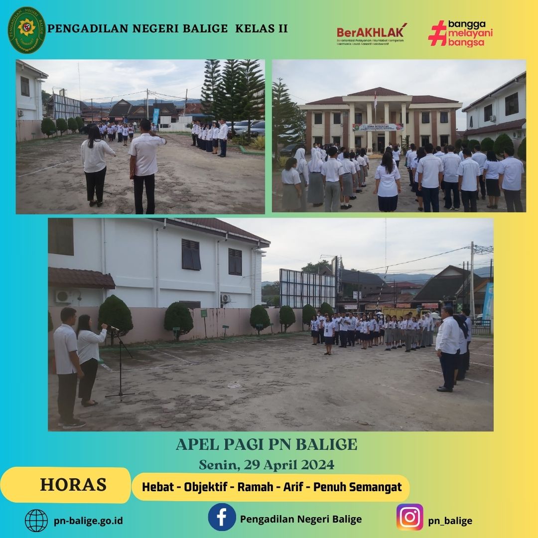 APEL PAGI PN BALIGE PADA HARI SENIN, 29 APRIL 2024